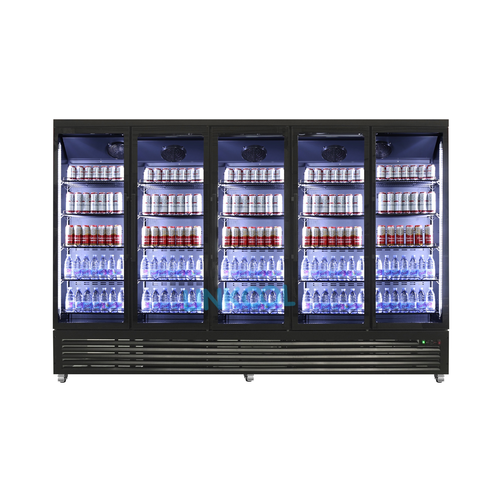 Multi-door Vertical Display Refrigerator Commercial Glass Door Show Fridge for Drink Beverage