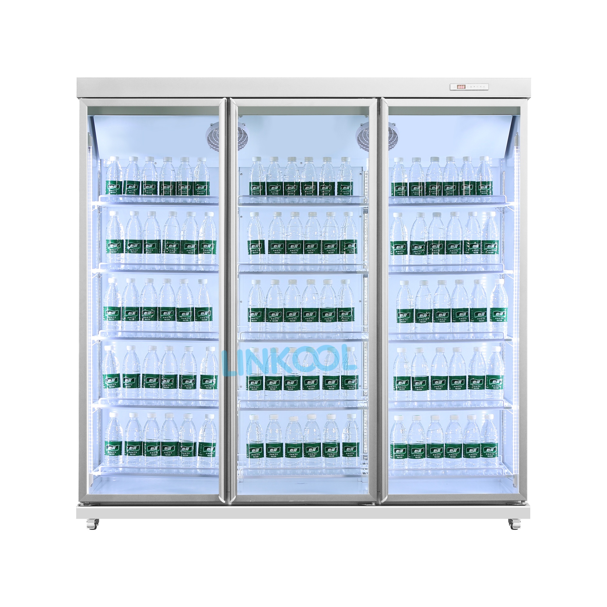 Multi-door Vertical Display Refrigerator Commercial Glass Door Show Fridge for Drink Beverage