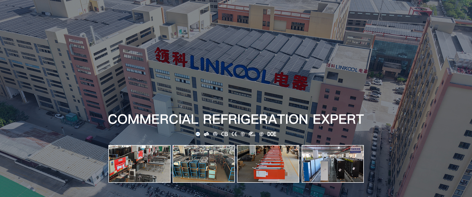 Commercial glass door fridge factory