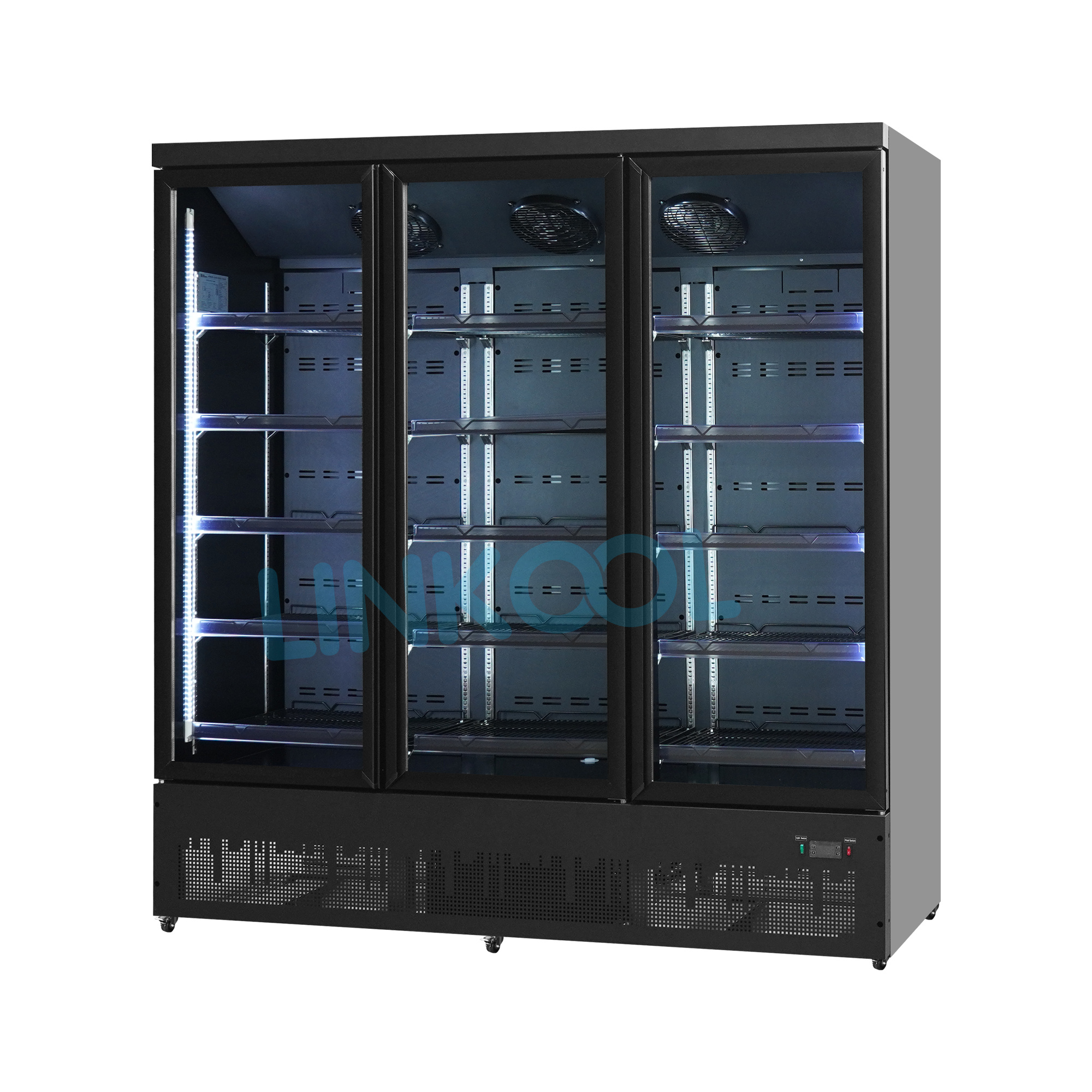 3门底装冷藏展示柜-黑色