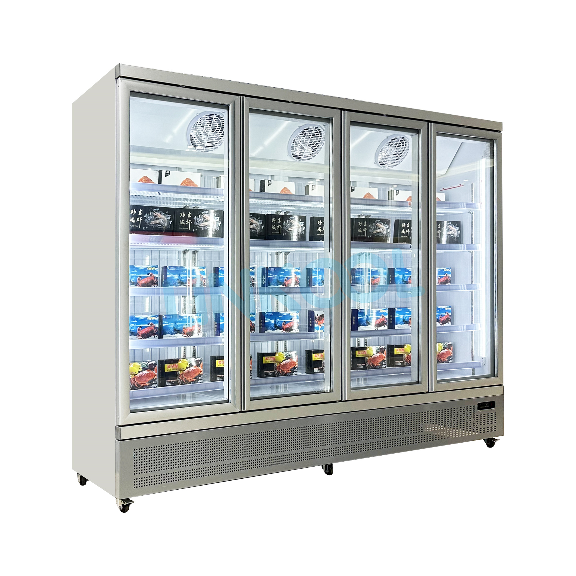 3门底装冷冻展示柜-白色