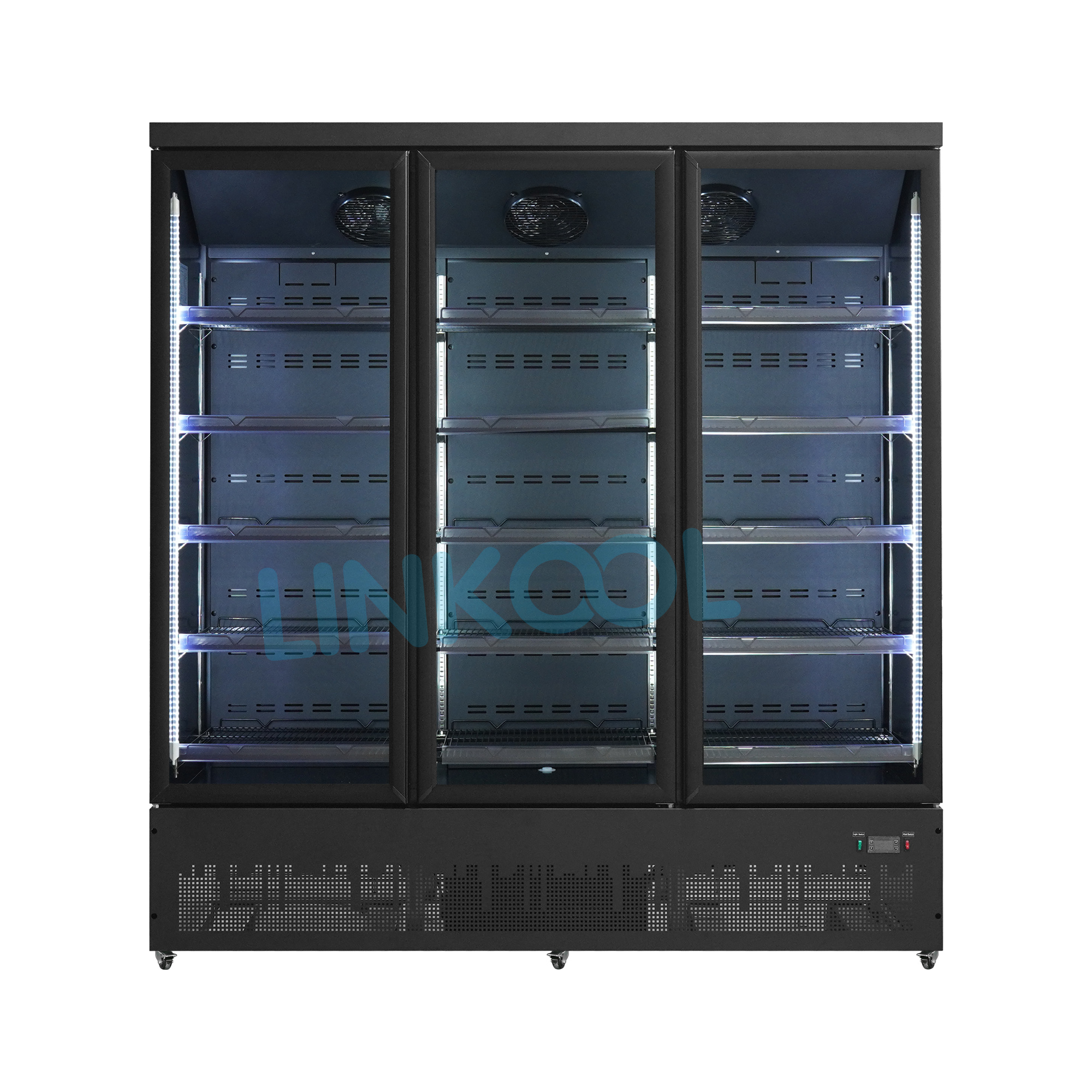 3门底装冷藏展示柜-黑色