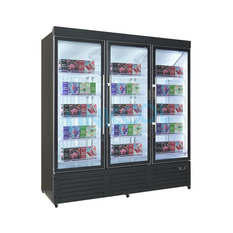 Double Door Hotel Bar Counter Beer Chiller Soft Drink Cooler Commercial Upright Refrigerator
