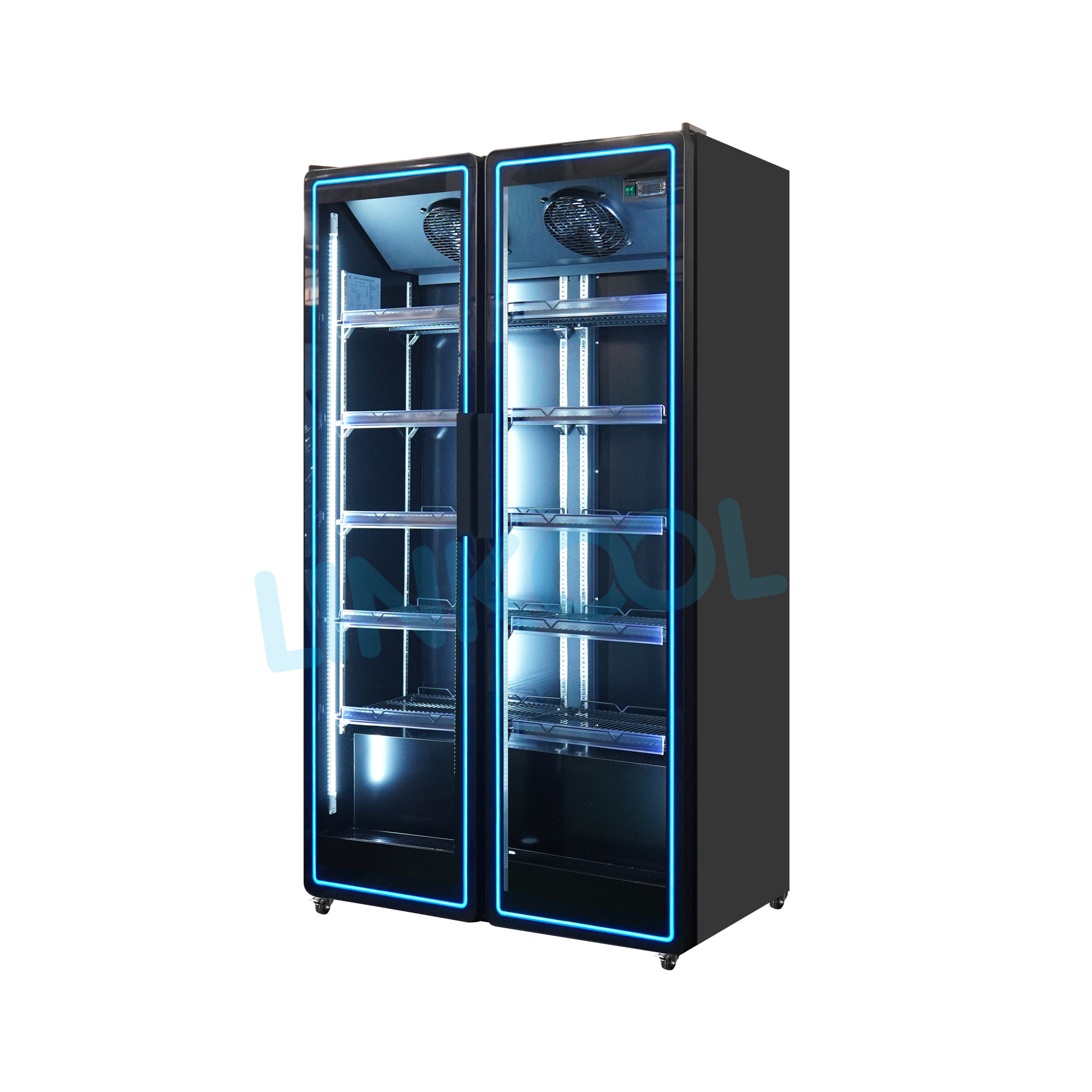 Commercial Single Door Display Refrigerator Upright Beverage Cooler for Supermarkets and Retail Stores
