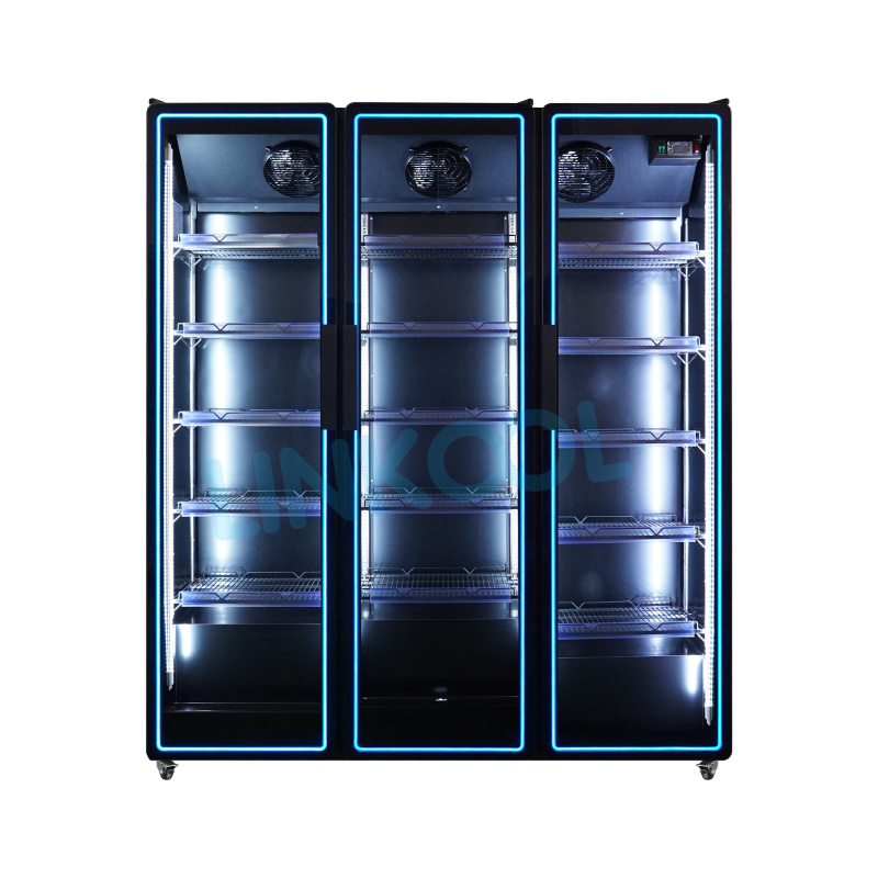 Commercial Single Door Display Refrigerator Upright Beverage Cooler for Supermarkets and Retail Stores