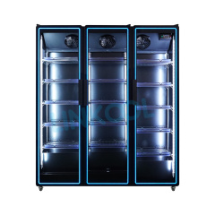 Single Door Beverage Cooler Commercial Upright Display Drink Beverage Refrigerator for Supermarket
