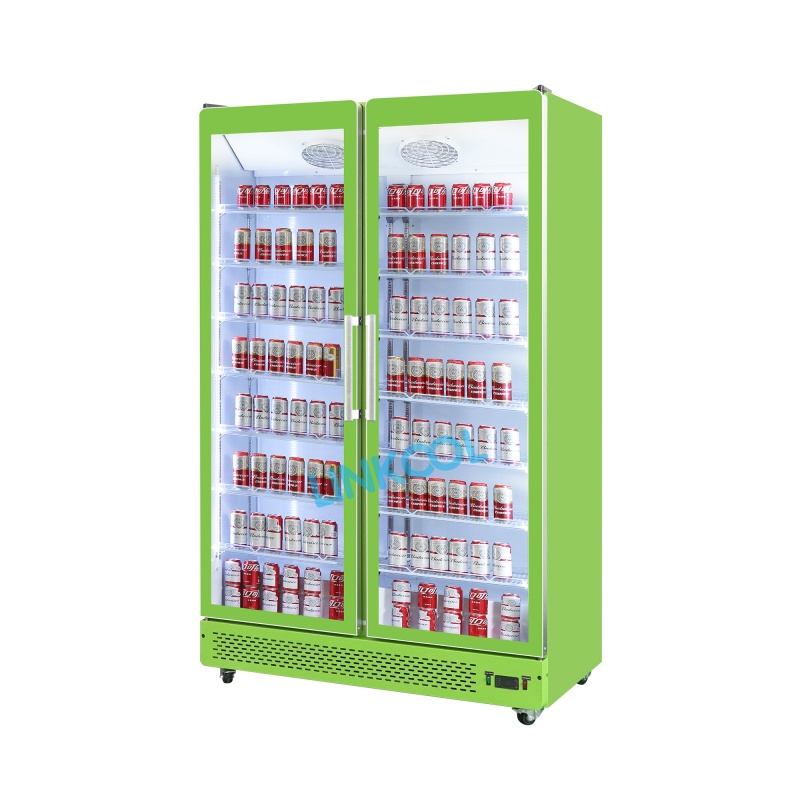 Commercial Single Door Display Refrigerator Upright Beverage Cooler for Supermarkets and Retail Stores