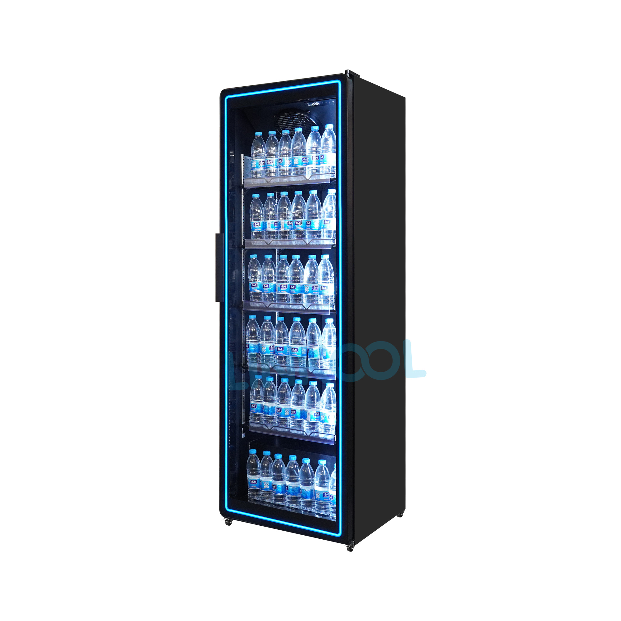 Commercial Upright Beverage Cooler Single Door Display Fridge for Supermarket
