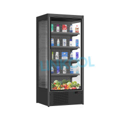 Commercial Double Glass Door Upright Beverage Cooler Fan Cooling No Frost Drink Display Refrigerator for Supermarket
