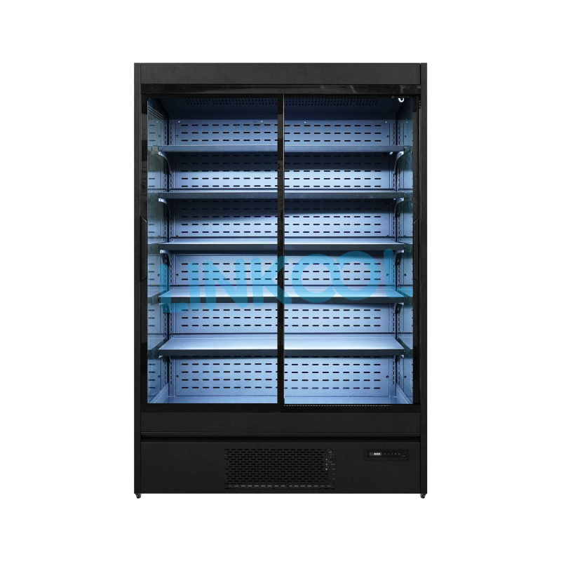 LINKOOL Sliding Glass Door Open Chiller Fan Cooling Drink Display Refrigerator