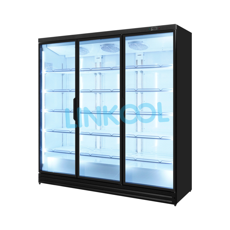 LINKOOL Super Thin Glass Door with LOWE Upright display cooler