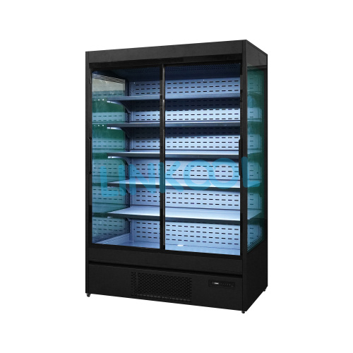 Double Door Open Chiller Cooling Drink Beverage Display Cooling with Sliding Door