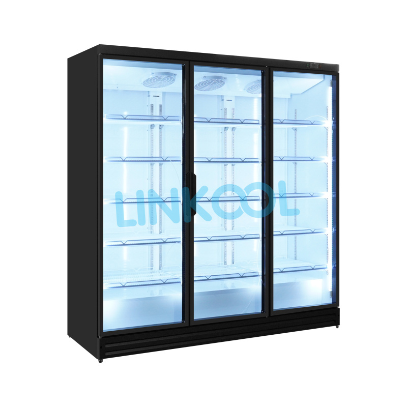 Commercial Super Thin Glass Door with LOWE Upright display cooler