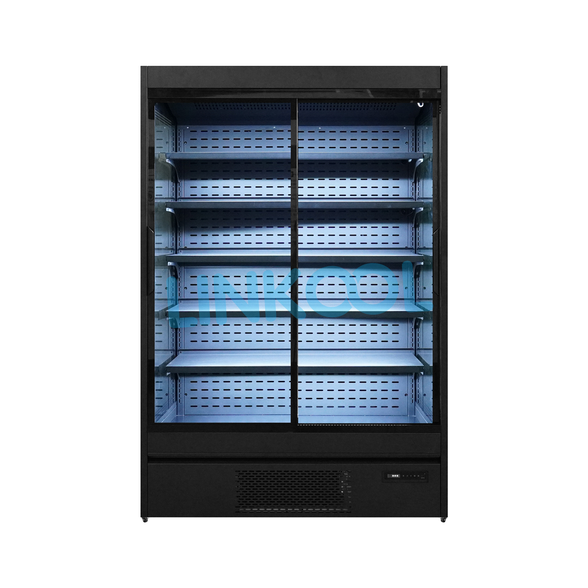 Double Door Open Chiller Cooling Drink Beverage Display Cooling with Sliding Door