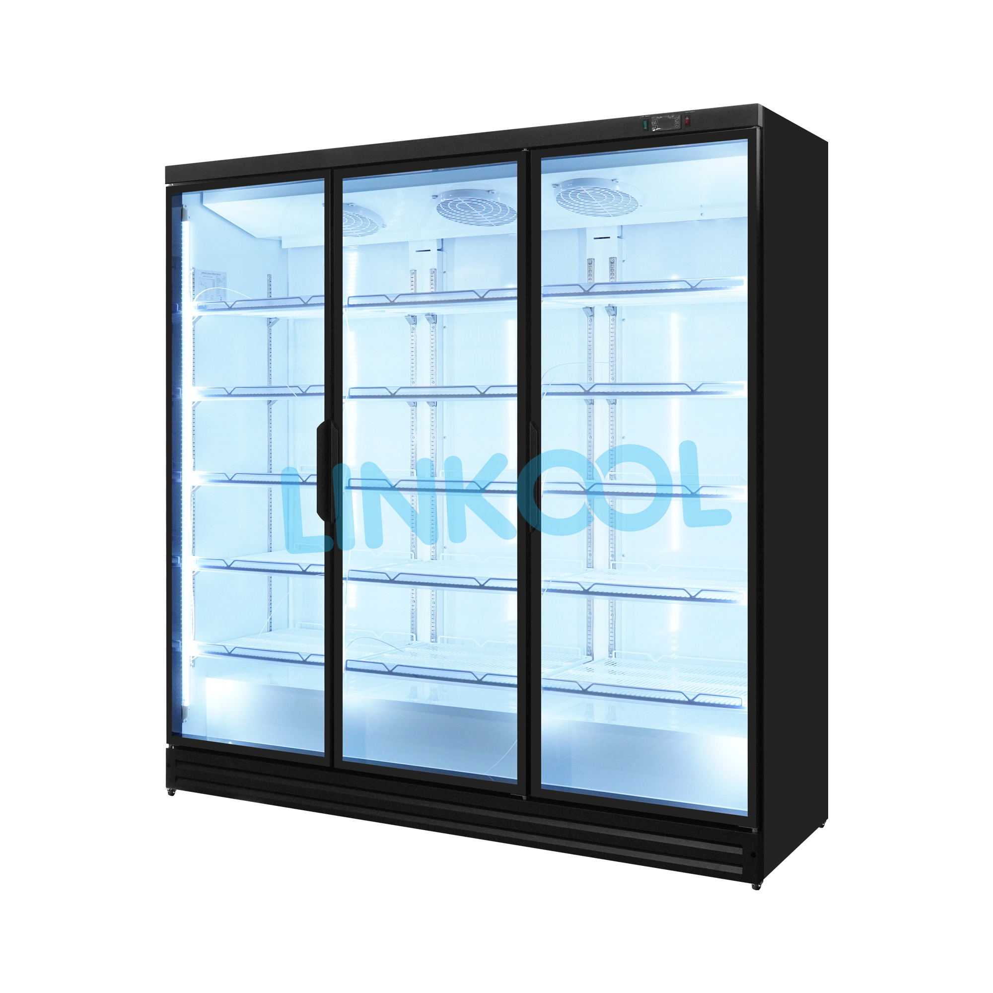 New Cooler Super Thin Glass Door with LOWE Upright display cooler