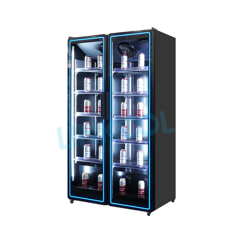 Commercial Double Door Glass Door Refrigerator – Built for Beverage Display