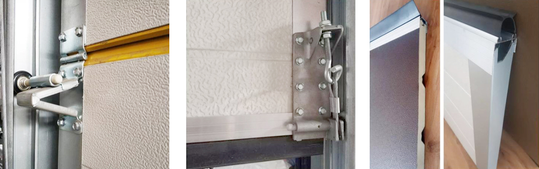 Steel insulated sectional garage door