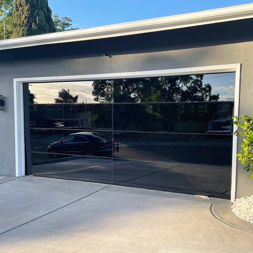 Frame-less Mirror Glass Garage Door