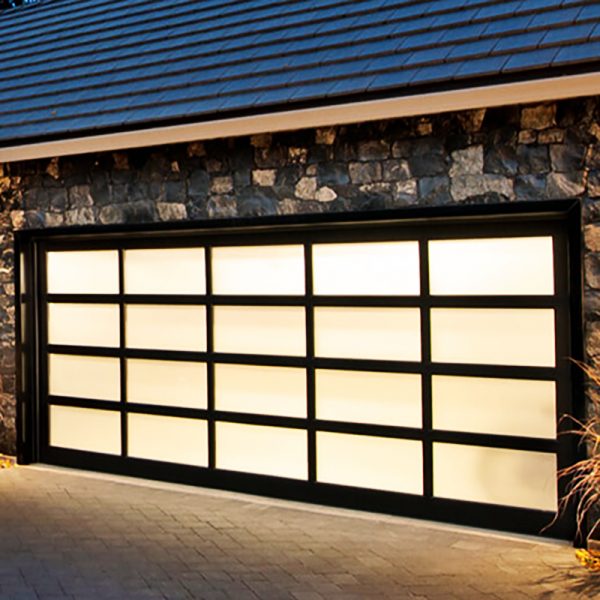 Aluminum Frosted Glass Garage Door