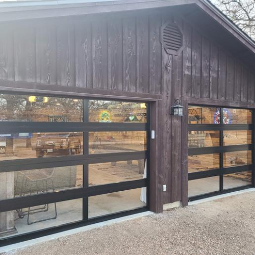 Aluminum Clear Glass Garage Door