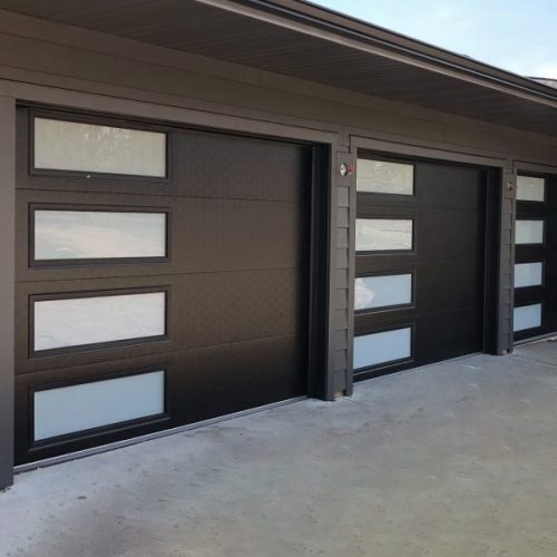 Steel Insulated Garage Door with Side Windows