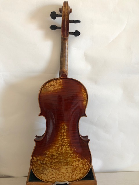 Master violin 4/4 Stradi model solid flamed maple back spruce top hand carved K2241