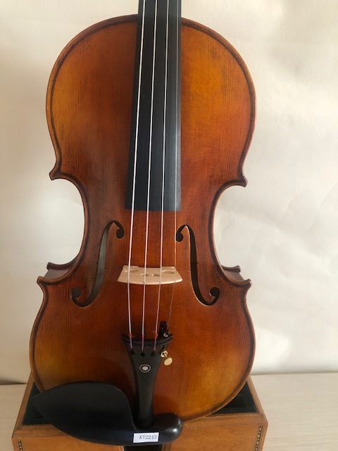 Master violin 4/4 Guarneri model solid flamed maple back spruce top hand carved K2243