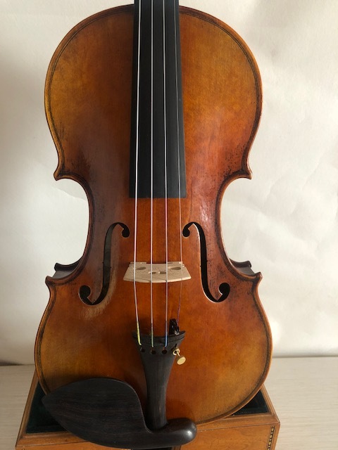 Master violin 4/4 solid bird eye maple back old spruce top hand carved nice sound
