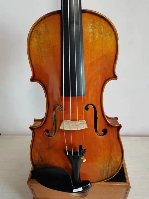 Master violin 4/4 HOPF model solid flamed maple back spruce top hand carved K2197