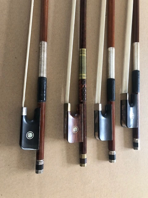 4/4 size Cello bow pernambuco or snake wood silver mounted hand made