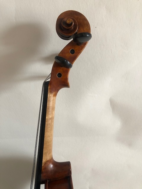 NEW 4/4 Violin Hellier model 1PC solid flamed maple back spruce top shell inlay all hand made completely