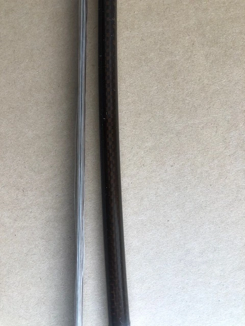 3/4 size dbl bass bow French style carbon fiber stick ebony frog copper mounted