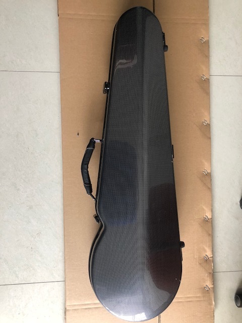 Violin case for 4/4 size violin carbon fiberglass made