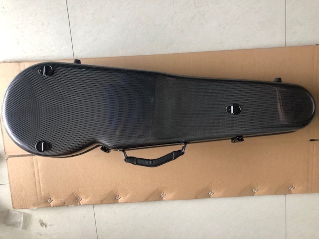 Violin case for 4/4 size violin carbon fiberglass made