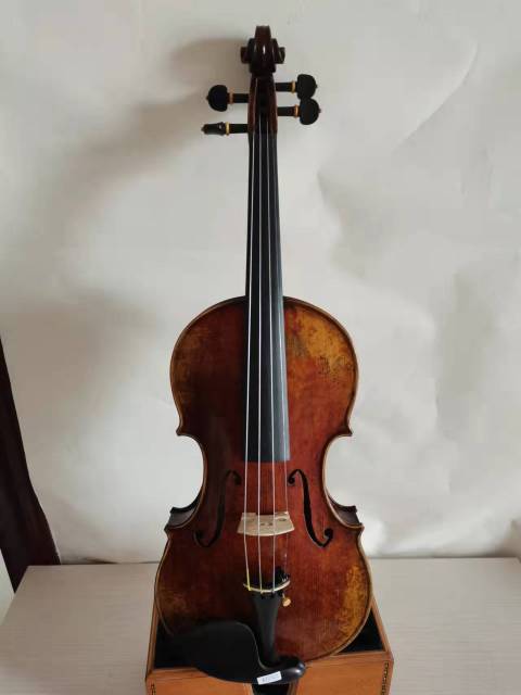 Master 4/4 Violin Guarneri model antique style solid  flamed maple back spruce top hand made nice sound