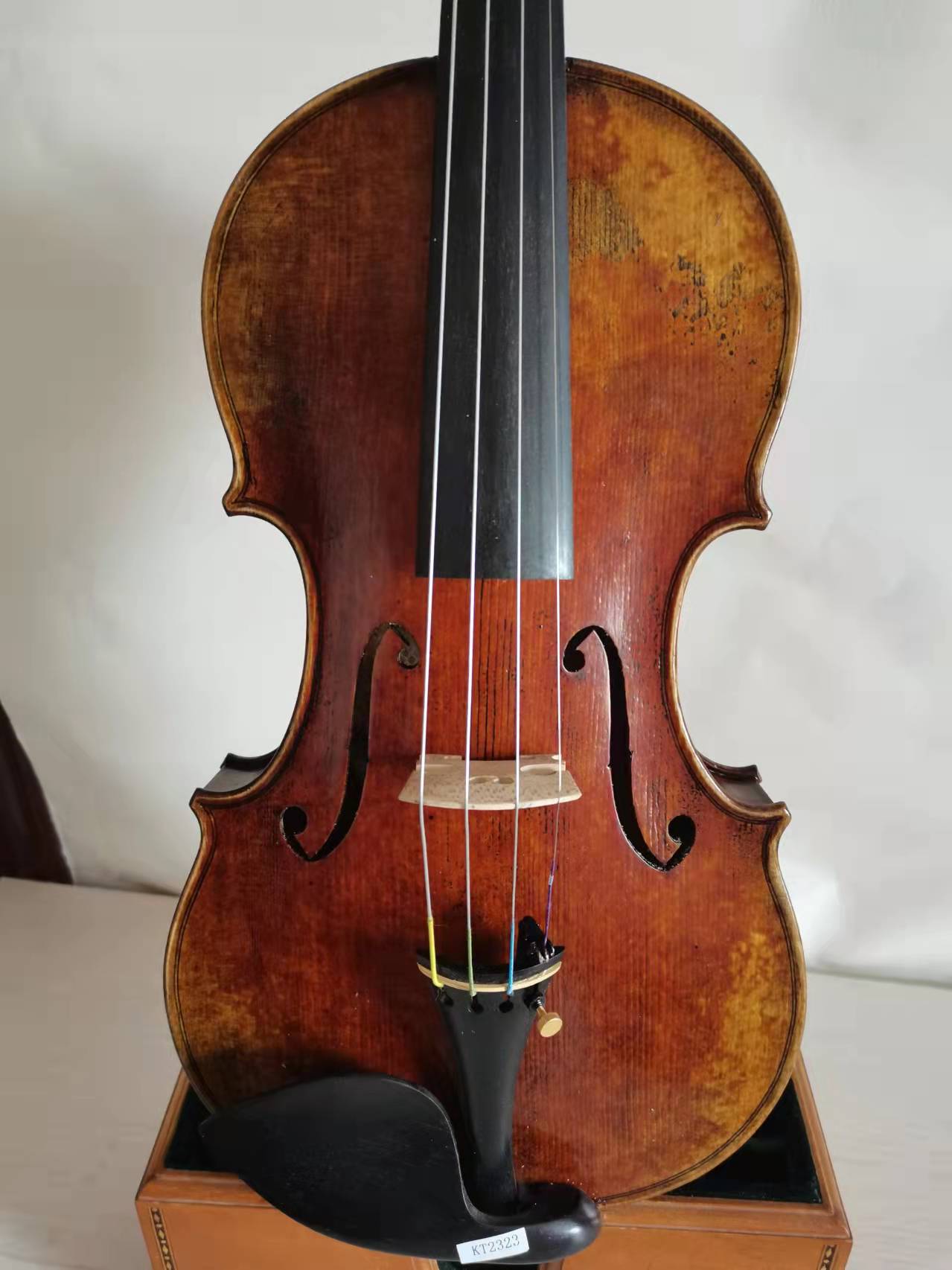 Master violin 4/4 Stradi model solid flamed maple back spruce top hand  carved K2241