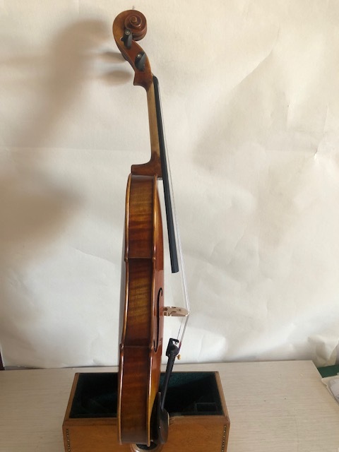 Master 4/4 Violin Maggini model flamed maple back spruce top hand carved K2527