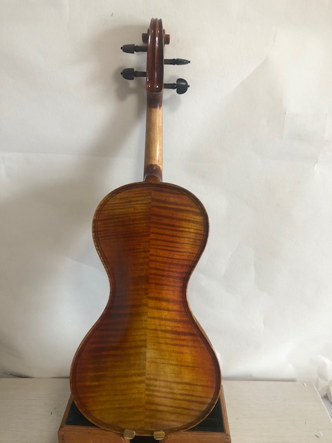 Master violin 4/4 Stradi model solid flamed maple back spruce top hand  carved K2241