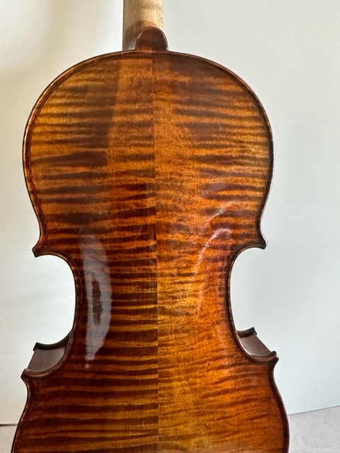 4/4 Violin Solid Guarneri model maple back old spruce top tortoise