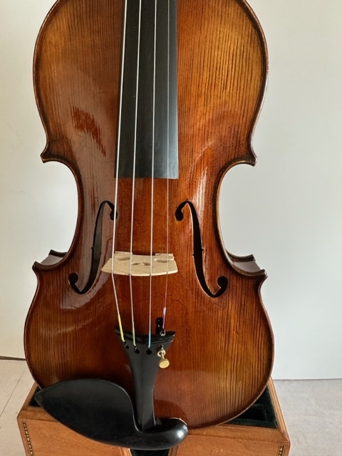 4/4 Violin Solid Guarneri model maple back old spruce top tortoise cracks hand varnished nice sound