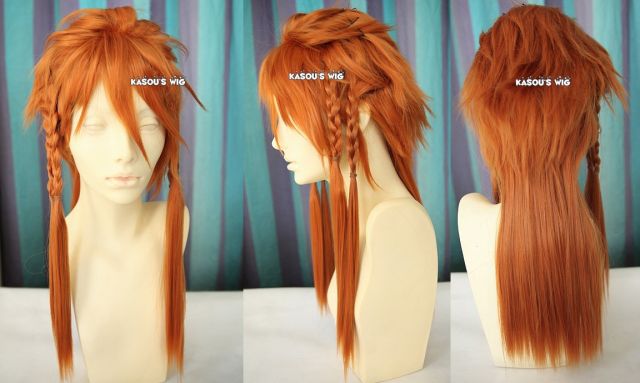 SALE! Black Butler / Kuroshitsuji Joker Beast pre styled Orange Cosplay wig with 4 braids