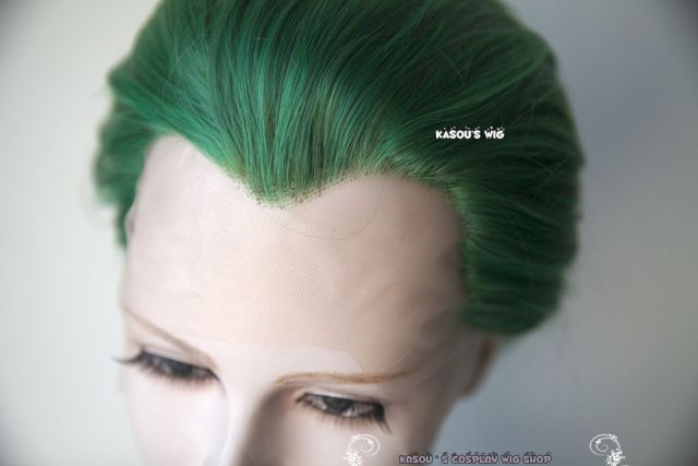 Lace Front>> Batman Joker all back short Green cosplay wig