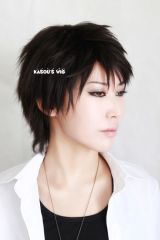 Kai Chisaki Fire Force/ Enen no Shouboutai Kusakabe Shinra / Takeshi / Hibari short black layered wig