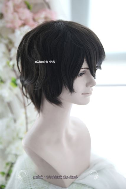 Dungeon Meshi Izutsumi / Bungou Stray Dogs Dazai Osamu short naturally curly black wig