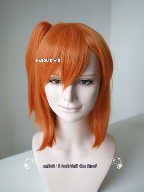 40cm / 15.7" Love Live ! School Idol project Kousaka Honoka long bob pumpkin orange with clip-on ponytail. SP15