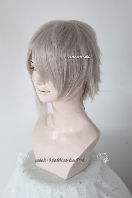 Bungou Stray Dogs Atsushi Nakajima short warm gray asymmetric side bangs . 文豪Stray Dogs