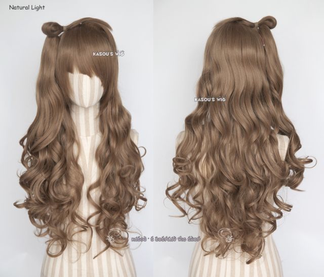 Love Live ! Kotori Minami White Day light brown wave cosplay wig / 85cm long cute wig