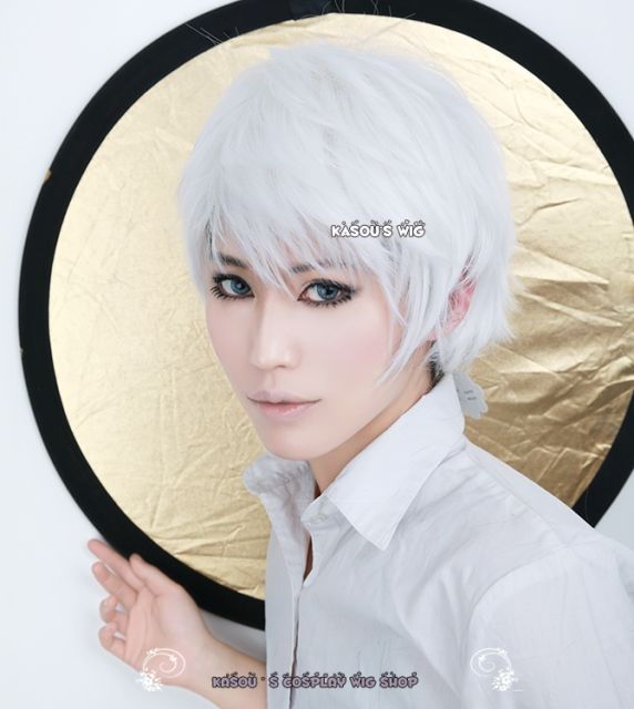 Jack Frost Rise of the Guardians Kaneki Ken Tokyo Ghoul short layered pure white cosplay wig . KA001
