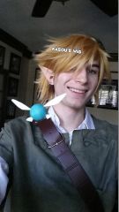 Legend of Zelda Link short blonde layers wig with bangs