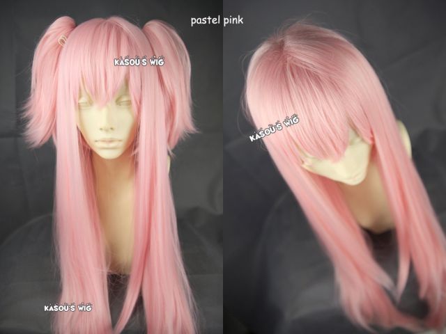 100cm / 39.5" Puella Magi Madoka Magica Kaname Madoka goddess version long wavy pink / pastel pink cosplay wig with clips / 2 colors available